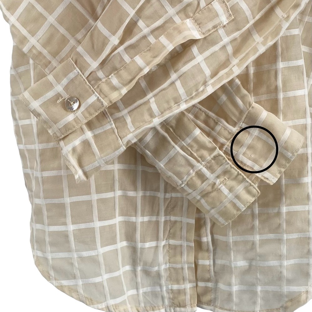 Objects Without Meaning Plaid Button Front Long S… - image 8